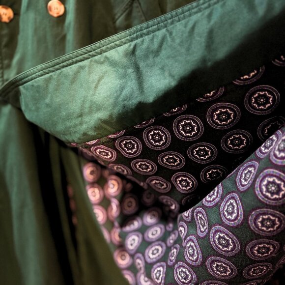 ✨ Rare 1980s Hugo Boss Forest Green Quilted Trench Coat – Swiss Made – Collector - Picture 7 of 8